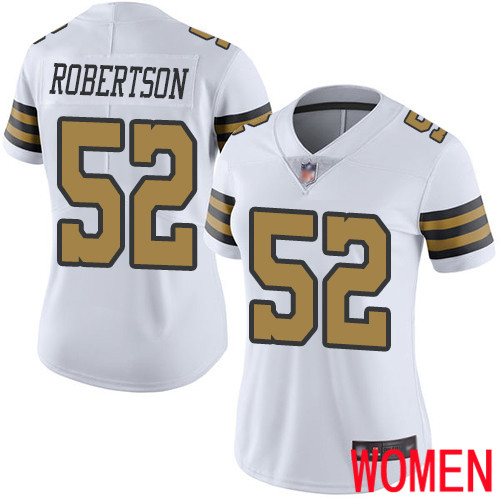 New Orleans Saints Limited White Women Craig Robertson Jersey NFL Football #52 Rush Vapor Untouchable Jersey